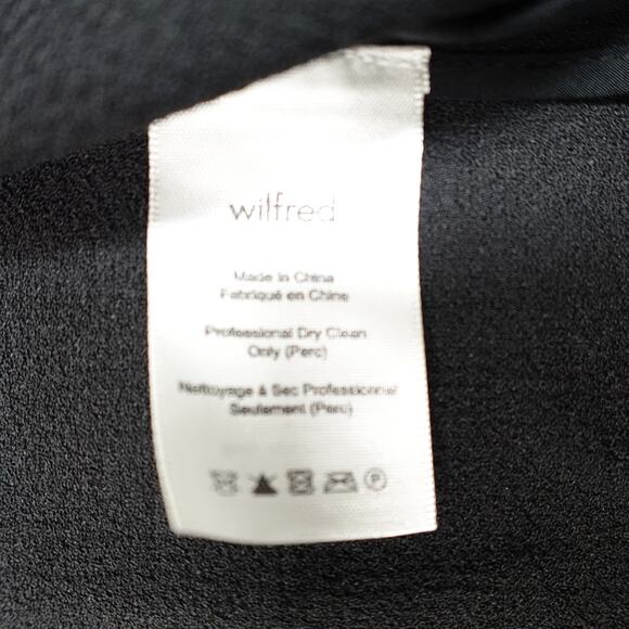 Artizia Wilfred Blazer Womens 2 Chevalier Unstructured Open Front Black Crepe - Picture 4 of 11